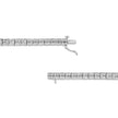 .925 Sterling Silver 2 Cttw Prong Set Round-Cut Diamond 4 Stone Box Link Bracelet (I-J Color, I3 Clarity) - 7.25