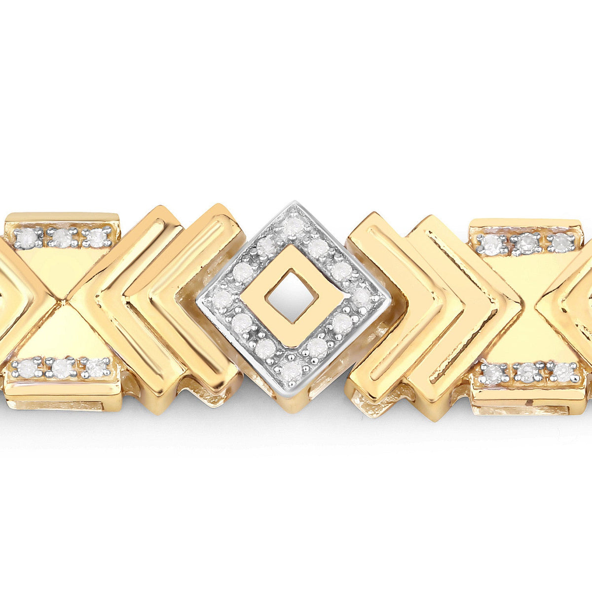 0.98 Carat Genuine White Diamond .925 Sterling Silver Bracelet