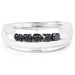0.50 Carat Genuine Black Diamond .925 Sterling Silver Ring