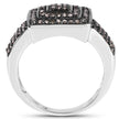 0.42 Carat Genuine Champagne Diamond .925 Sterling Silver Ring