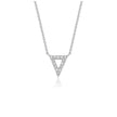 Diamond Inverted Triangle Pendant in 14k White Gold