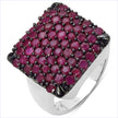 3.15 Carat Genuine Ruby .925 Sterling Silver Ring