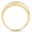 14K Yellow Gold Plated 1.26 Carat Genuine Green Sapphire .925 Sterling Silver Ring