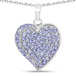 3.97 Carat Genuine Tanzanite .925 Sterling Silver Pendant