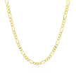 2.8mm 14k Yellow Gold Solid Figaro Chain