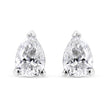 14K White Gold 1/2 Cttw Pear Shape Solitaire Lab Grown Diamond Stud Earrings (F-G Color, VS2-SI1 Clarity)