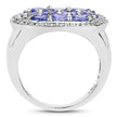 1.70 Carat Genuine Tanzanite .925 Sterling Silver Ring