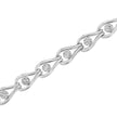 .925 Sterling Silver 1/10 Cttw Miracle-Set Diamond Pear Shape and Bezel Link Bracelet (I-J Color, I3 Clarity) - 7.25