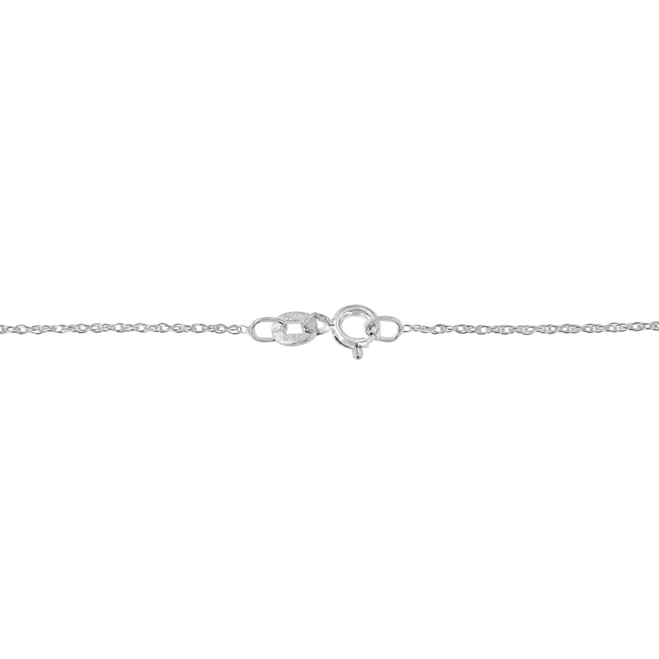 .925 Sterling Silver 4 Cttw Round-Cut Double Row Composite Diamond Heart 18