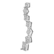 10K White Gold 1 cttw Diamond Snake Curved Pendant Necklace (H-I, I1-I2)