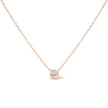 10K White Gold 1/10 Carat Round Brilliant-Cut Diamond Modern Bezel-Set Solitaire 16