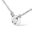 10K White Gold 1/10 Carat Round Brilliant-Cut Diamond Modern Bezel-Set Solitaire 16
