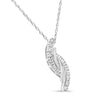 .925 Sterling Silver Diamond Accent Bypass Curve 18