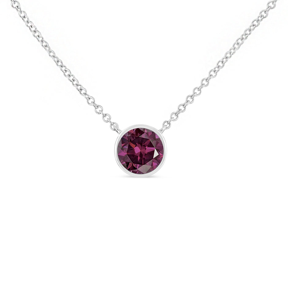 .925 Sterling Silver 3.5mm Red Garnet Gemstone Solitaire 18