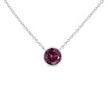 .925 Sterling Silver 3.5mm Red Garnet Gemstone Solitaire 18
