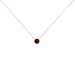 .925 Sterling Silver 3.5mm Red Garnet Gemstone Solitaire 18