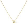 10K Yellow Gold 1/3 Carat Round Brilliant-Cut Diamond Modern Bezel-Set Solitaire 16