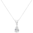 IGI certified 10K White Gold 1/2 cttw Diamond Pear Pendant Necklace (I-J, I1)