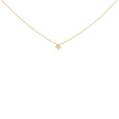 10K White Gold 1/10 Cttw Bezel Set Solitaire Princess Cut Diamond Kite Shaped Pendent Necklace - 18