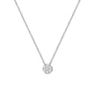 14K White Gold 1/4 Cttw Shared Prong Set Round-Ct Diamond 7 Stone Floral Cluster 18