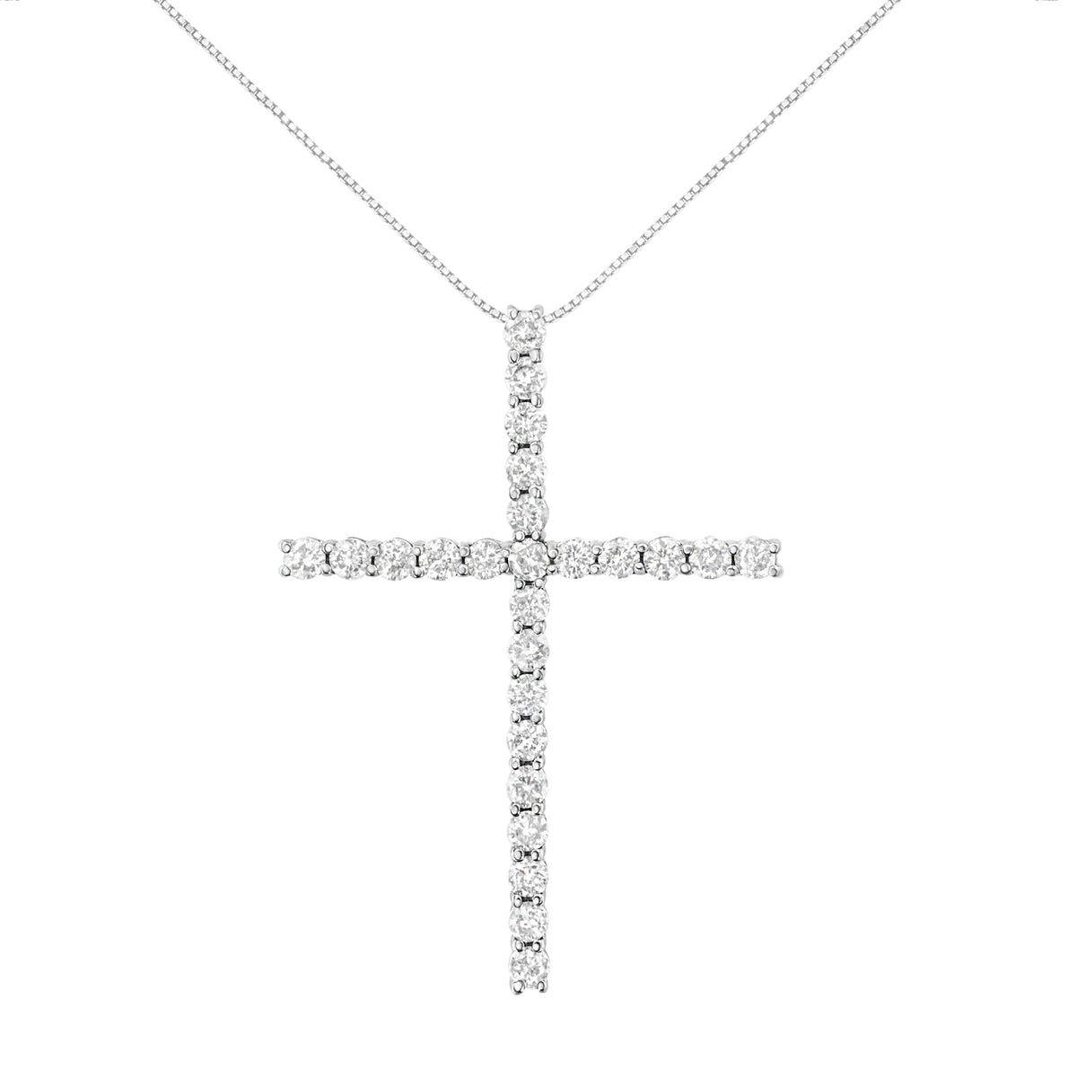 .925 Sterling Silver 3.0 Cttw Round Shape Diamond 1-1/2