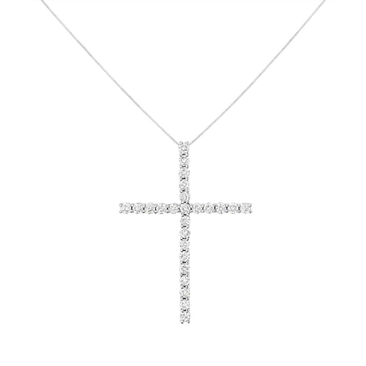 .925 Sterling Silver 3.0 Cttw Round Shape Diamond 1-1/2