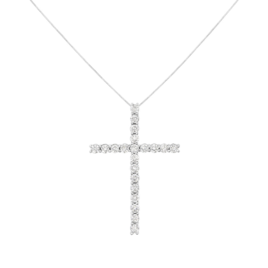 .925 Sterling Silver 4.0 Cttw Diamond 2-1/4