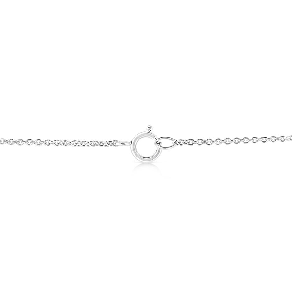 14K White Gold 1/2 Cttw Lab Grown Oval Shape Solitaire Diamond East West 18