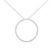 .925 Sterling Silver 4 cttw Prong Set, Round-Cut Diamond Open Circle Hoop 18