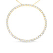 10K Yellow Gold Plated .925 Sterling Silver 4 Cttw Diamond Circle Hoop 18