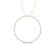 10K Yellow Gold Plated .925 Sterling Silver 4 Cttw Diamond Circle Hoop 18
