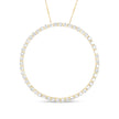 10K Yellow Gold Plated .925 Sterling Silver 4 Cttw Diamond Circle Hoop 18