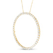 10K Yellow Gold Plated .925 Sterling Silver 4 Cttw Diamond Circle Hoop 18