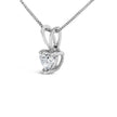 14K White Gold 1/5 Cttw 3-Prong Set Heart Shaped Solitaire Lab Grown Diamond 18