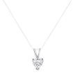 14K White Gold 3/8 Cttw Heart-Shaped Diamond Classic Solitaire 18