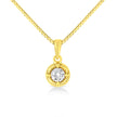 14K Yellow Gold Plated .925 Sterling Silver 1/2 Cttw Brilliant Round Cut Diamond Solitaire Milgrain 18