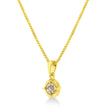 14K Yellow Gold Plated .925 Sterling Silver 1/2 Cttw Brilliant Round Cut Diamond Solitaire Milgrain 18