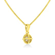 14K Yellow Gold Plated .925 Sterling Silver 1/2 Cttw Brilliant Round Cut Diamond Solitaire Milgrain 18