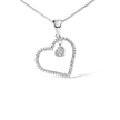 925 Sterling Silver 1/3ct TDW Diamond Heart Pendant Necklace