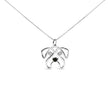 .925 Sterling Silver Diamond Accent Pug Dog Pendant Necklace (I-J Color, I2-I3 Clarity) - 18
