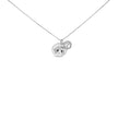 .925 Sterling Silver 1/5 Cttw White and Black Diamond Beagle Dog Medallion and Charm 18