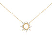 14K Yellow Gold Plated Sterling Silver 5/8 Cttw Diamond Open Starburst Pendant Necklace
