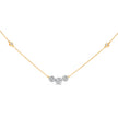 10K Yellow Gold Plated Sterling Silver 1.0 Cttw Lab Grown Diamond Bezel Station Necklace