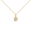 10K Yellow Gold Plated .925 Sterling Silver 1/2 Cttw Lab Grown Diamond Openwork Pendant Necklace