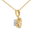 10K Yellow Gold Plated .925 Sterling Silver 1/2 Cttw Lab Grown Diamond Openwork Pendant Necklace