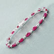 8.00 Carat Genuine Ruby 10K White Gold Bracelet - Bracelets - Custom Crafting Alliance, LLC
