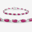 8.00 Carat Genuine Ruby 10K White Gold Bracelet - Bracelets - Custom Crafting Alliance, LLC