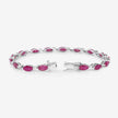 8.00 Carat Genuine Ruby 10K White Gold Bracelet - Bracelets - Custom Crafting Alliance, LLC