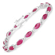 8.00 Carat Genuine Ruby 10K White Gold Bracelet - Bracelets - Custom Crafting Alliance, LLC