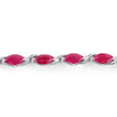 8.00 Carat Genuine Ruby 10K White Gold Bracelet - Bracelets - Custom Crafting Alliance, LLC